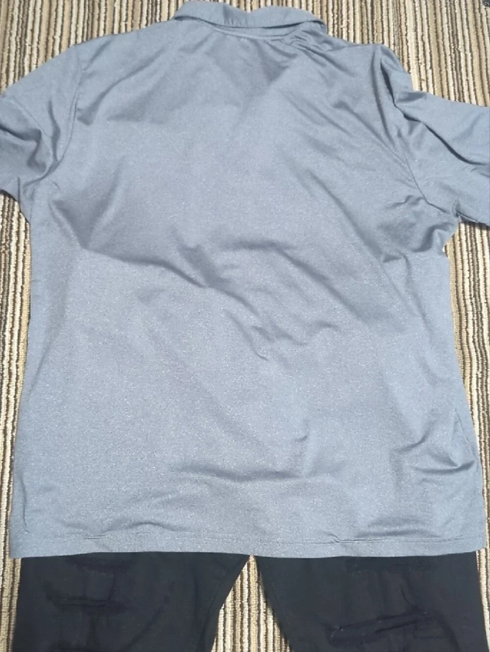 #0134 adidas Gray Golf Polo with Subtle Logo/Jordan Craig Destructed Skinnys